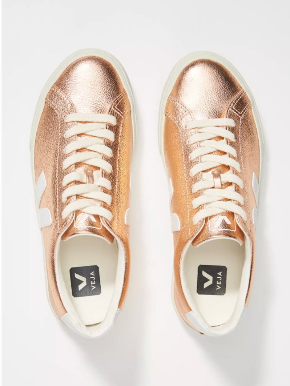 Veja Rose Gold Metallic Sneakers sz 7
